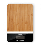 Електронна бамбукова кухненска везна, черен цвят, PEBBLY Франция