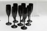 Гастро черни чаши за шампанско 220 мл - 6 броя, Bohemia Чехия