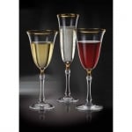 ZOYA GOLD чаши за вино 350 мл, 6 броя, Bohemia Royal Crystal