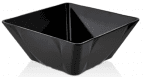 Меламинова квадратна купа 12 x 12 x 5 см, 570 мл, черен цвят