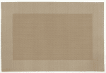 Правоъгълна подложка за хранене с кант 45 x 30 см PVC, бежов цвят, 6 броя