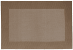 Правоъгълна подложка за хранене с кант 45 x 30 см PVC, кафяв цвят, 6 броя