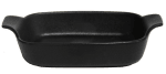Керамична правоъгълна МИНИ тавичка 20 x 13.5 x 5.5 см, черен цвят