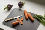 Многофукционална стъклена кухненска дъска 40 х 30 см, черен цвят, PEBBLY Франция
