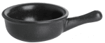 Порцеланова сосиера с дръжка 6 см, черен цвят, Porland Турция