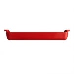 Керамична форма за печене на фокача 40 x 31 см, FOCACCIA BREAD BAKER, червен цвят, EMILE HENRY Франция