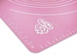 Силиконова подложка за месене, точене и печене 50 х 40 см, розов цвят