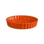 Керамична форма за тарт 28 см DEEP FLAN DISH, оранжев цвят, EMILE HENRY Франция