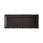 Керамична правоъгълна форма за Тарт 36 x 15 см, SLIM RECTANGULAR TART DISH, черен цвят, EMILE HENRY Франция