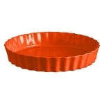Керамична форма за тарт 32 см DEEP TART DISH, оранжев цвят, EMILE HENRY Франция
