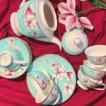 Порцеланов сет за чай 16 части, TIFFANY BLUE MAGNOLIA