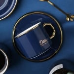 Порцеланова чаша за чай 250 мл с чинийка и лъжичка, BLUE DREAM