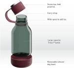 Бутилка за вода 1.5 литра с купичка за куче DOG BOWL, цвят бордо, ASOBU Канада