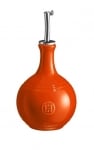 Керамична бутилка за оцет с дозатор 400 мл, VINEGAR CRUET, оранжев цвят, EMILE HENRY Франция
