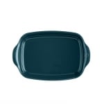 Керамична тава 3.,5 х 23.5 см RECTANGULAR OVEN DISH, синьо зелен цвят, EMILE HENRY Франция