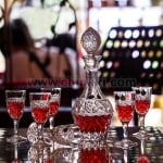 Кристални чаши за ракия на столче