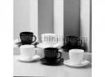 Карин черно - бял сервиз за чай 220 мл, 12 елемента, Luminarc Франция