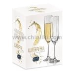 Чаши за шампанско Waterfall 190 мл, 6 броя, Bohemia Crystalex