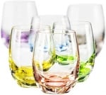 Rainbow цветни чаши за уиски 300 мл - 6 броя, Bohemia Crystalex