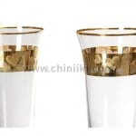 Ритуални чаши Златни сърца 190 мл - 2 броя, Bohemia Crystalex