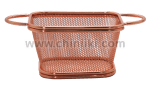 Метална правоъгълна кошничка за сервиране на картофки 6.5 x 9 x 10 см