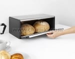 Метална кутия за хляб, Fall Front Black, BRABANTIA Холандия