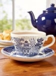 Blue Willow порцеланов серзиз за чай 12 елемента, Churchill Англия