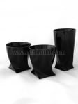 Куадро черни чаши за вода 350 мл - 6 броя, Bohemia Crystalite