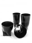 Куадро черни чаши за вода 350 мл - 6 броя, Bohemia Crystalite
