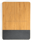 Правоъгълна бамбукова дъска за презентация с каменна плоча 21.5 x 16 см