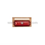 Чугунена фурна за хляб 26.5 x 8.5 см с дървена поставка, червен цвят, LAVA Турция