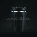 Двустенна термочаша с вакуумна изолация 380 мл Cafe Compact черен цвят, ASOBU Канада