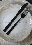 Черна лъжица за основно ястие - 6 броя, Horeca Titanium