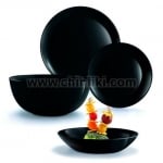 DIWALI дълбока чиния 20 см, 6 броя, черен цвят, Luminarc Франция