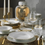 Порцеланов сервиз 24 части, Gold Rim