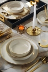 Порцеланов сервиз 24 части, Moderna White Gold