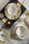 Порцеланов сервиз 24 части, Moderna White Gold
