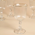Стъклени чаши за вино 240 мл, 6 броя, Splendid Gold Rim