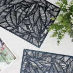 Подложка за хранене 45 x 30 см PVC Black Leaf