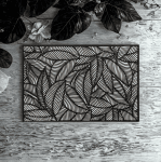 Подложка за хранене 45 x 30 см PVC Black Leaf