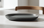 Керамично овално плато 31 х 17.7 см - Nordic GRAY