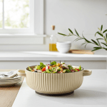 Керамична купа с дръжки 19.4 см -  1100 мл - Nordic BEIGE