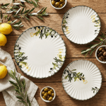 Керамичен сервиз за хранене 18 части OLIVE, декор маслини