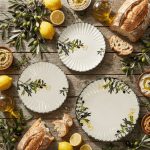 Керамичен сервиз за хранене 18 части OLIVE, декор маслини