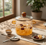 тенджера с капак 2.3 л от стъкло