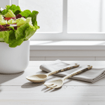 Бамбукови прибори за салата 24 см - Peacock Feather