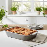 Правоъгълна керамична форма за печене 2.4 л - Heritage, сиво - кафява