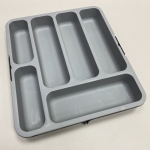 Разтегателен разпределител / органайзер за прибори, цвят сив, Baroness