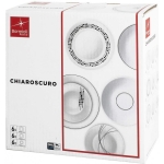 Сервиз за хранене 18 елемента с 3 декора CHIAROSCURO ASSORTI, Bormioli Rocco Италия