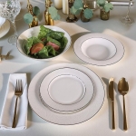 Керамичен сервиз за хранене 19 части - Класика в бяло